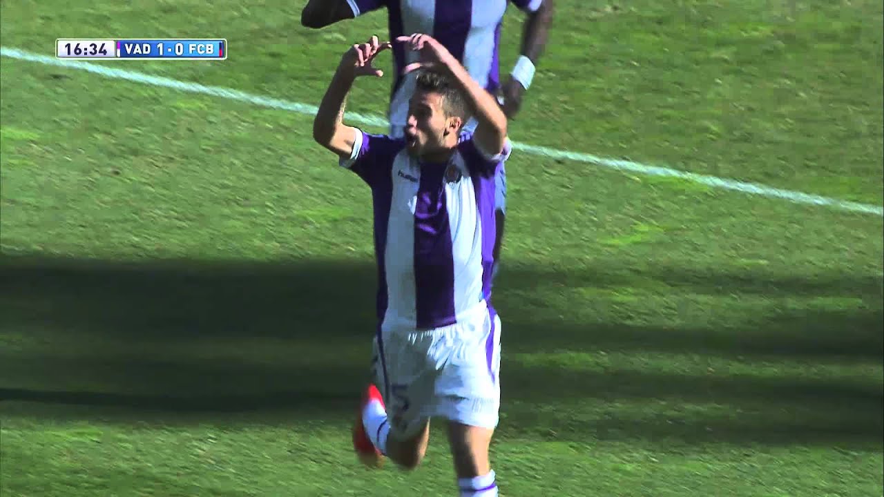 Gol de Rossi (1-0) en el Real Valladolid - FC Barcelona - HD