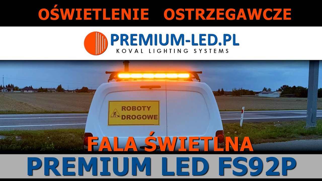 FALA ŚWIETLNA PREMIUM LED FS92P 54xLED Prezentacja nocna ROBOTY DROGOWE | KOVAL LIGHTING SYSTEMS