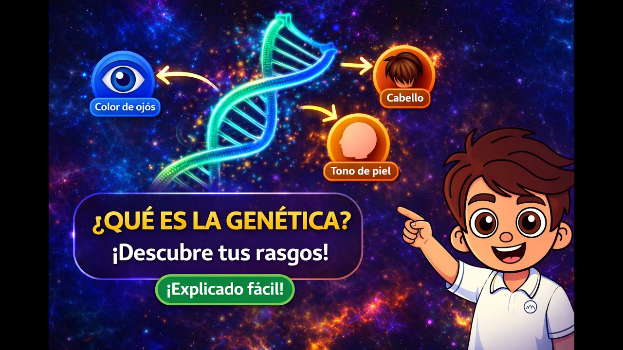 🧬 &iquest;Qu&eacute; es la Gen&eacute;tica? | ADN, genes y rasgos hereditarios explicados f&aacute;cil | Ciencias Secundaria