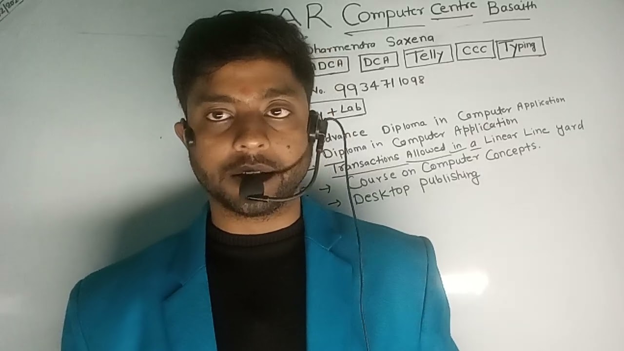 Star coaching centre Basaith Director -Dharmendra saxena for computer knowledge 
