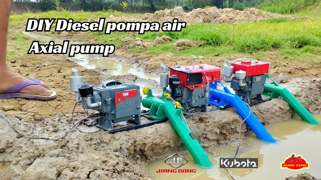 DIY mini diesel pompa air axial pump | dongfeng kubota jiangdong
