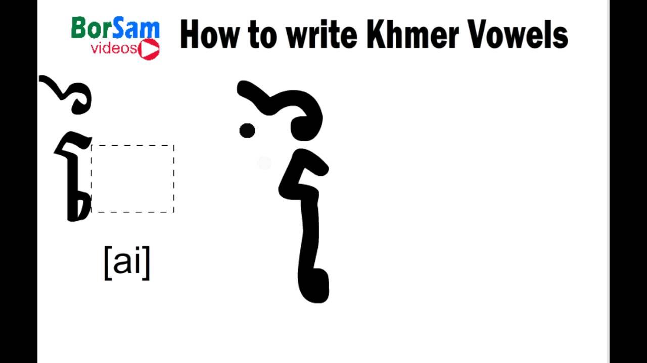 How to write Khmer Vowels