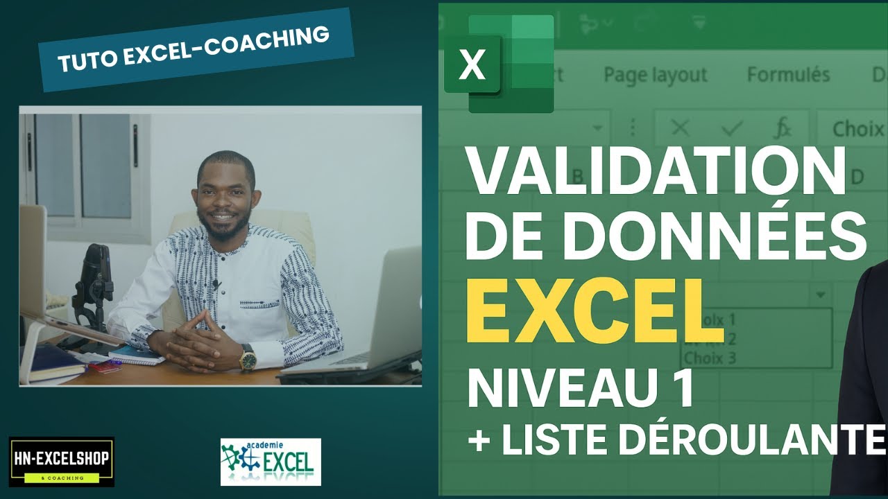 Validation de données niveau 1 & Liste déroulante simple | Formation Microsoft Excel débutant base.