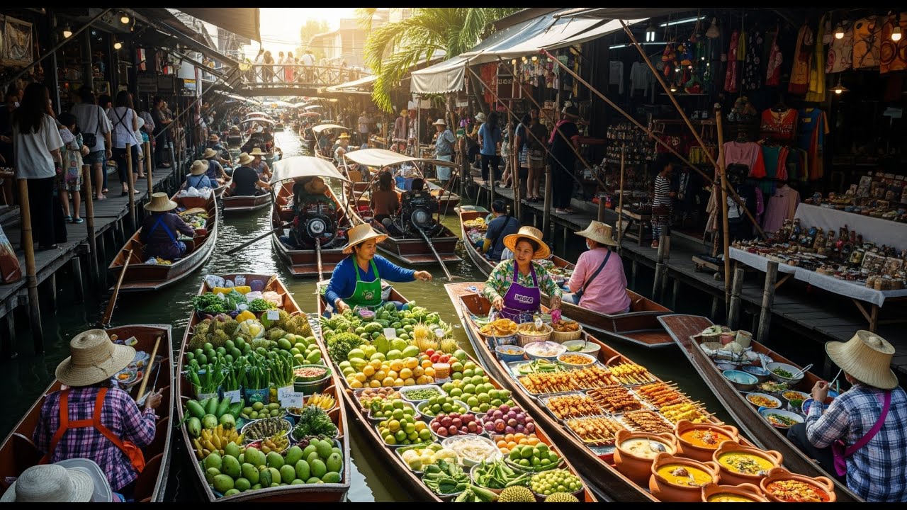 Thailand's Most Amazing Floating Market | Exploring Amphawa Floating Market....