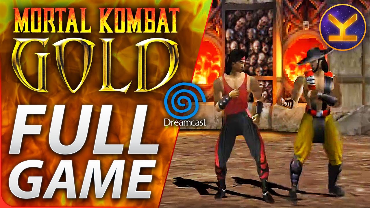 Mortal Kombat Gold (1999) Dreamcast - Full Game Arcade Mode Walkthrough (Liu Kang)