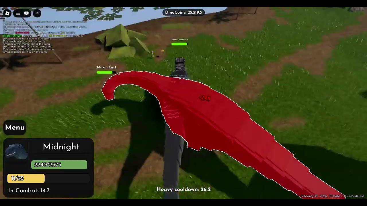 Clip of playing jurrasic blocky 3