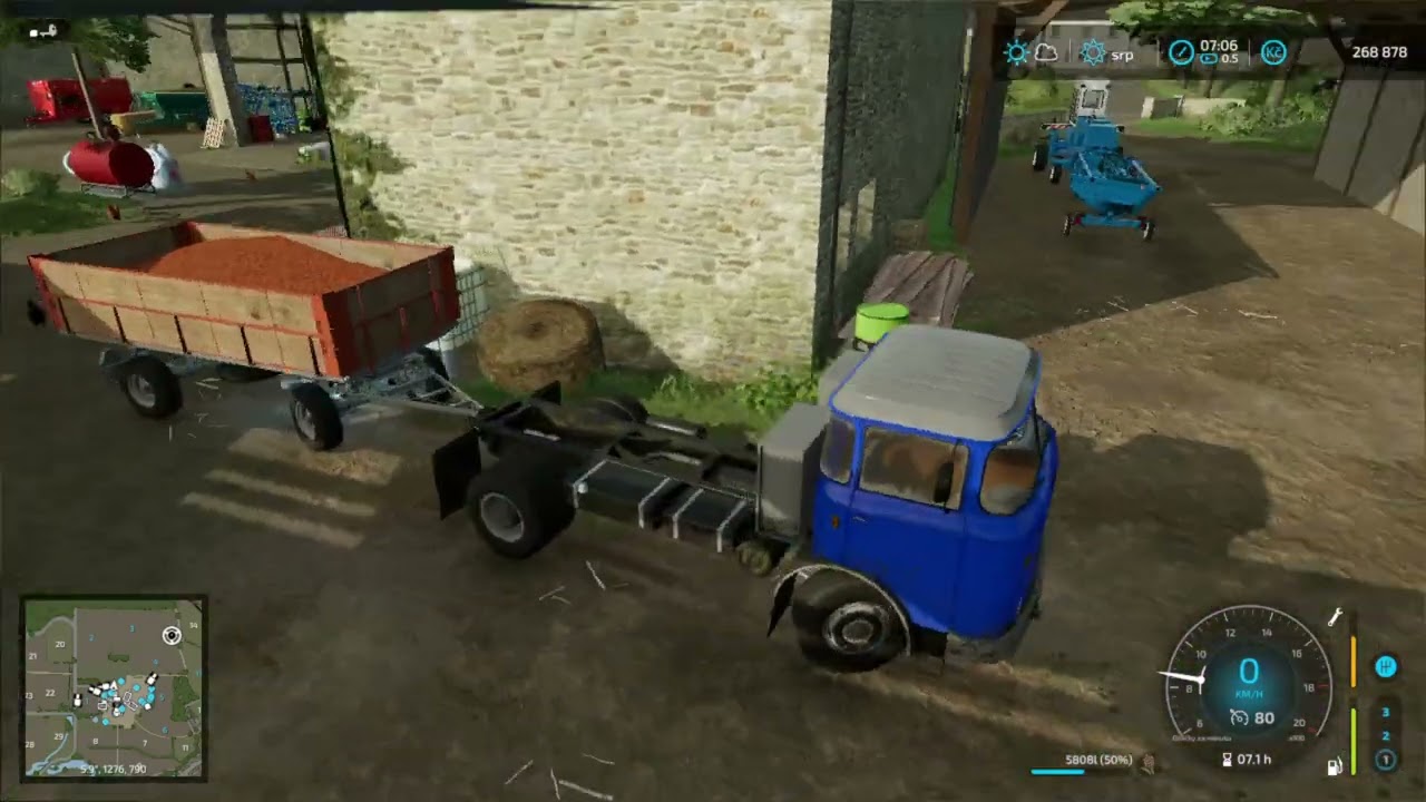 Farming simulator 22 staré stroje #63 sklizeň ciroku 