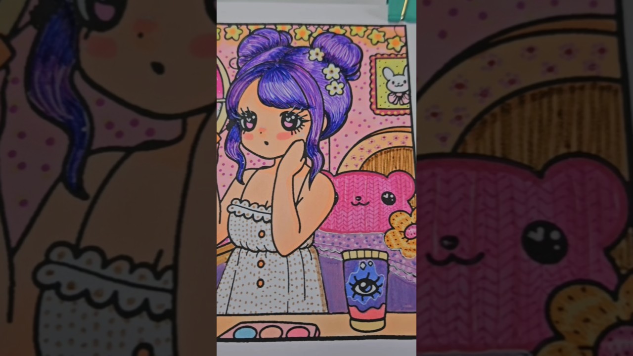 colorindo e relaxando #art #coloringadventure #cocowyo #drawing #livrodecolorir #painting
