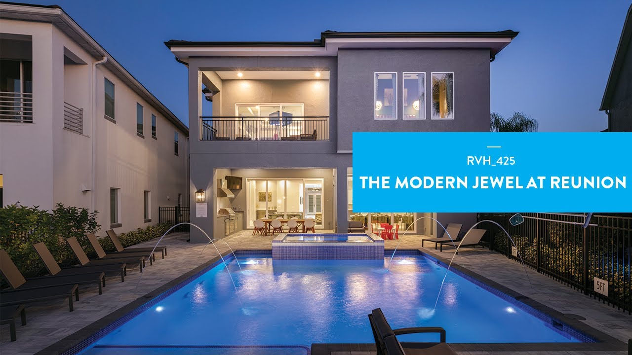 The Modern Jewel at Reunion Home Tour | West Facing Pool, Half Court, Private Theatre, Sports Lounge