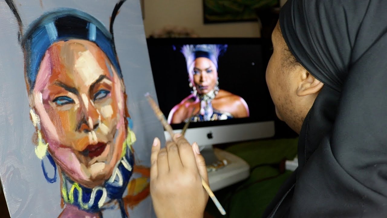 MARVEL BLACK PANTHER LIVE PAINTING | Ameerah K.