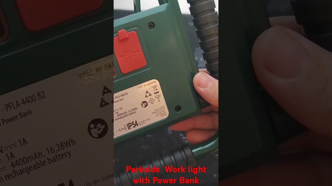Parkside led work  with Power Bank