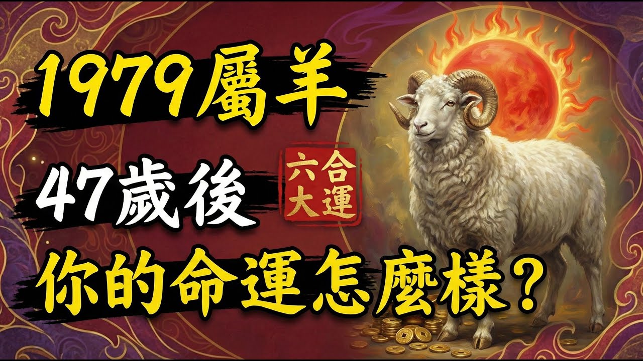 生肖羊：1979年屬羊人，己未年出生，2026年47歲後，你的命運怎麼樣？#1979年屬羊 #屬羊運勢 #2026年屬羊運勢 #生肖羊 #屬羊人命運 #生肖羊運勢 #己未羊 #生肖羊2026年運勢