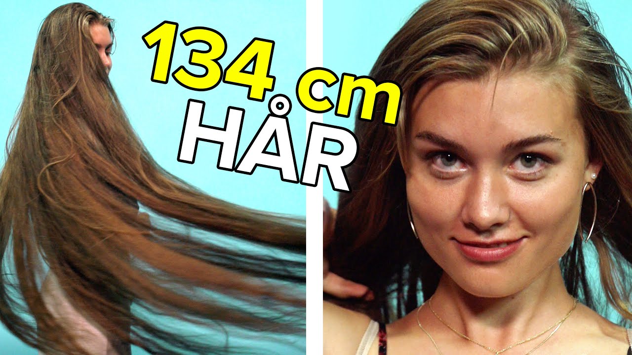 Victoria har 134 cm langt hår