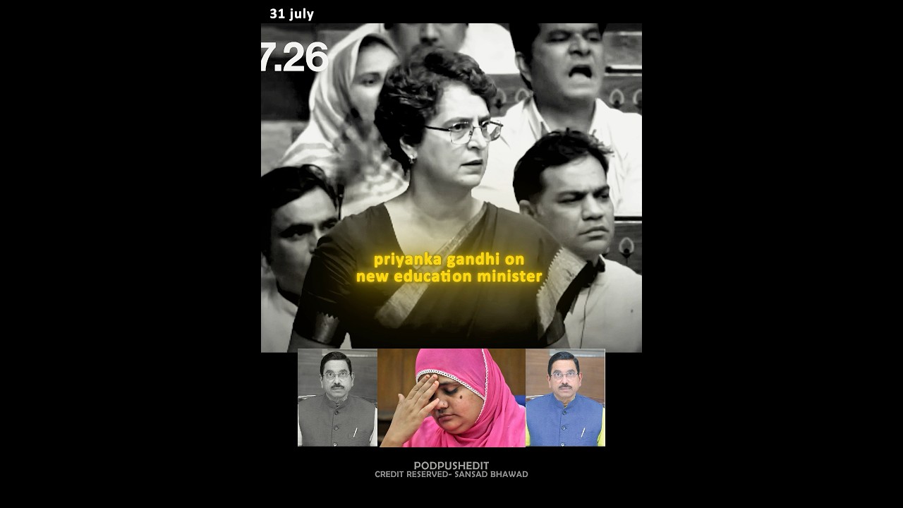 Priyanka Gandhi exposes Education Minister Pralhad Joshi 🤡😱| Parliament House ! #news #shorts