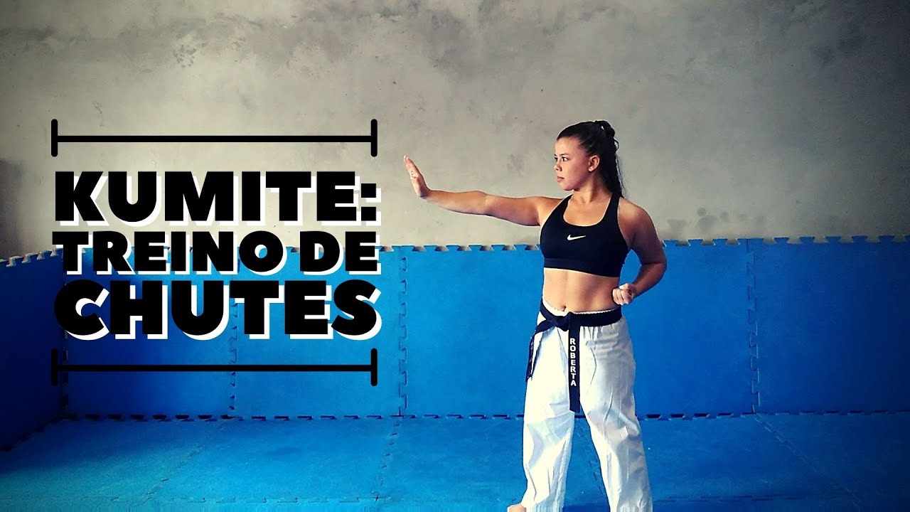 Treino de kumite (luta), treino de chutes para luta.