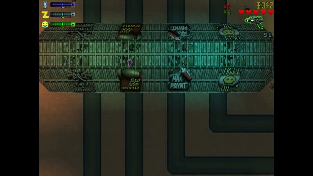 GTA 2 (1999) - Windows 7 Gameplay + GODOFGTA Cheat Code