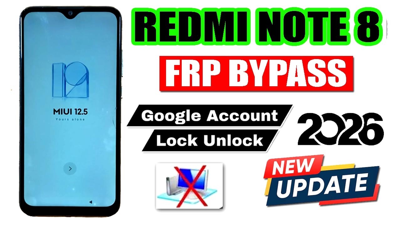 How to Redmi Note 8 Frp Bypass { Miui 12 5 } 2026 | Google/ Frp Bypass (Without Pc)