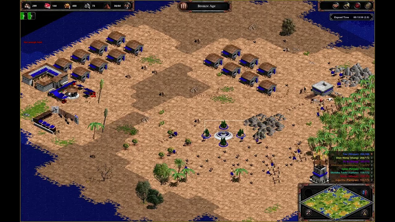 Minoan vs 7 HARD Randoms . Age of Empires. Definitive Edetion.