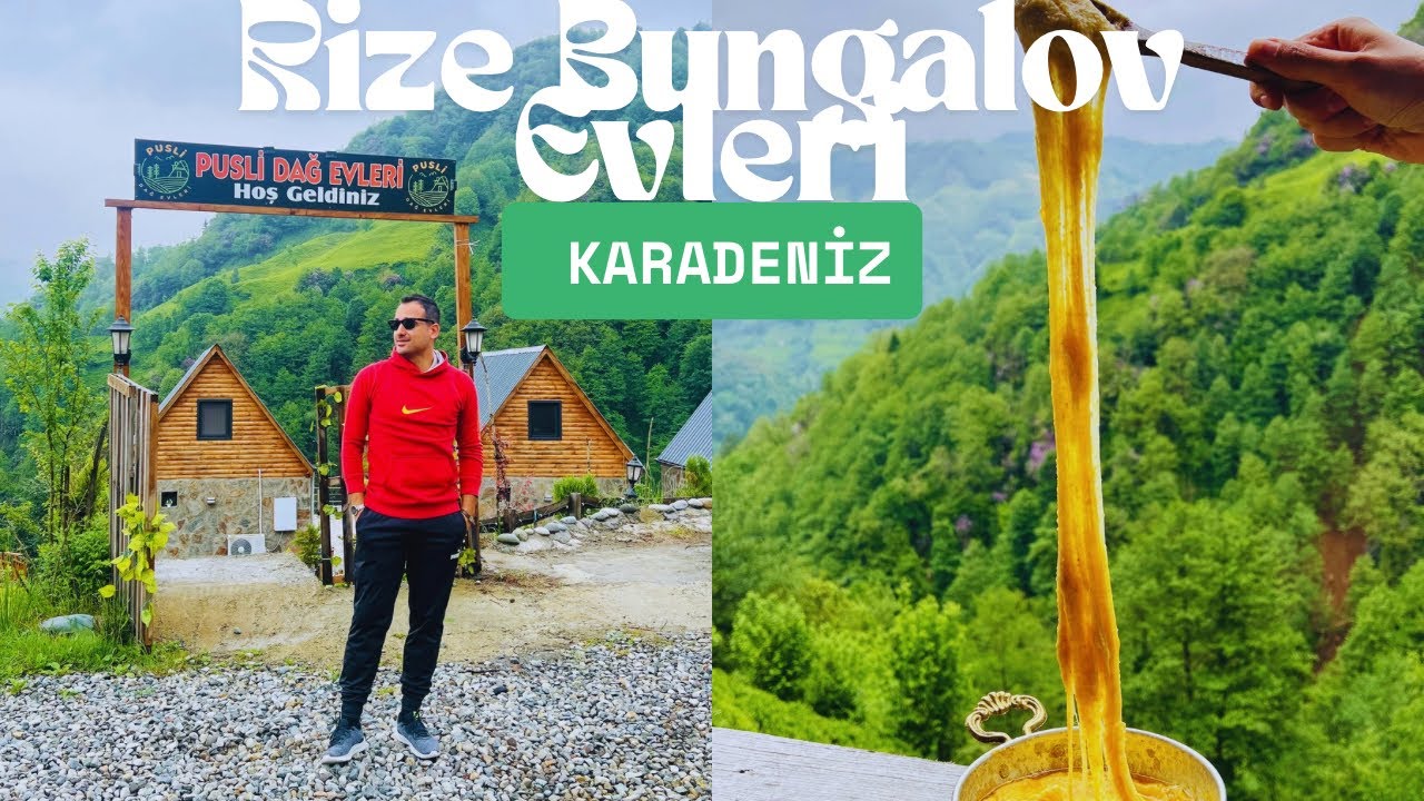 Rize'de En İyi Bungalov Evler: Pusli Dağ Evleri | Doğayla İç İçe, Jakuzili! Rize'nin Gizli Cenneti