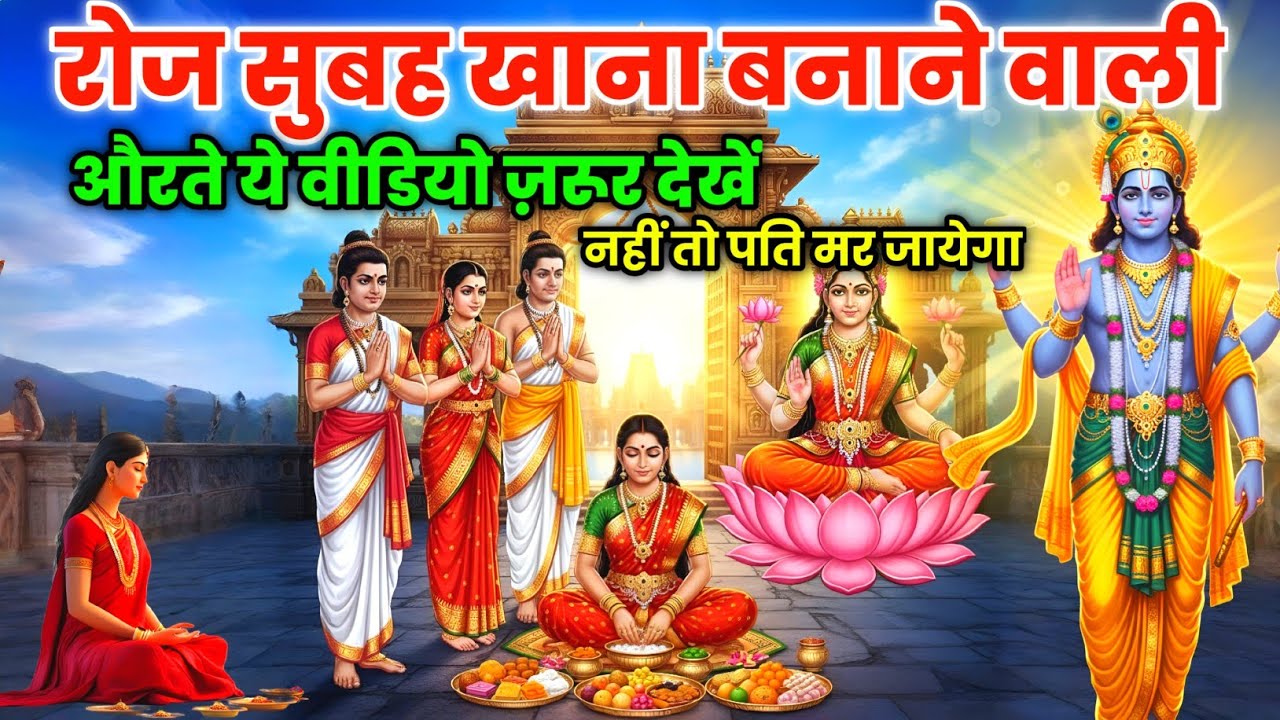माता लक्ष्मी जी कहती हैं - रोज सुबह खाना बनाने वाली यह वीडियो ज़रूर देखें । #jai_ma_lakshmi