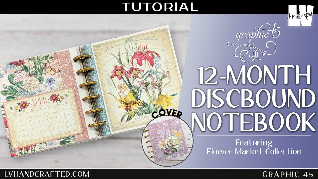 Mini Disc Cinch Calendar Notebook Featuring @graphic45papers #G45BACall23