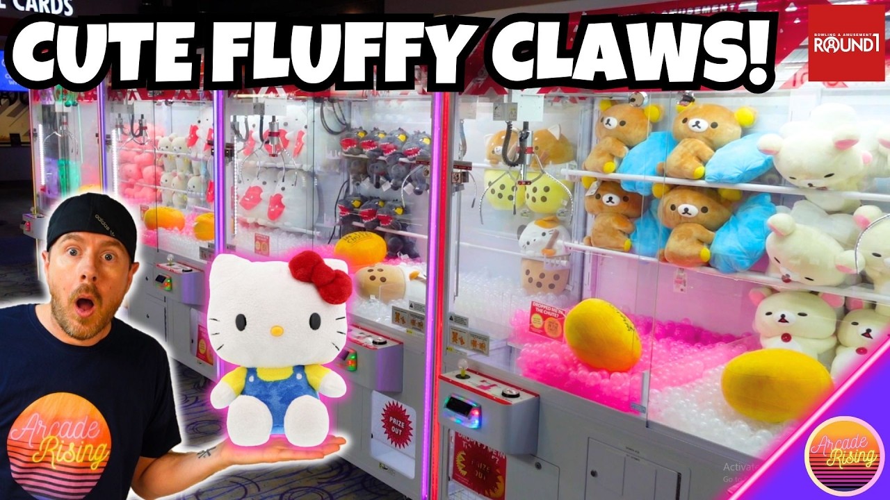 CUTE & FLUFFY! Fun New Prizes in the Claw Machines at Round 1!