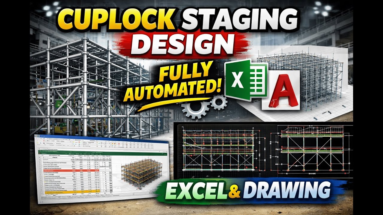 Staging Scaffolding Design Excel Automated Formula for House slab & Bridge Pier Cap Deck Slab