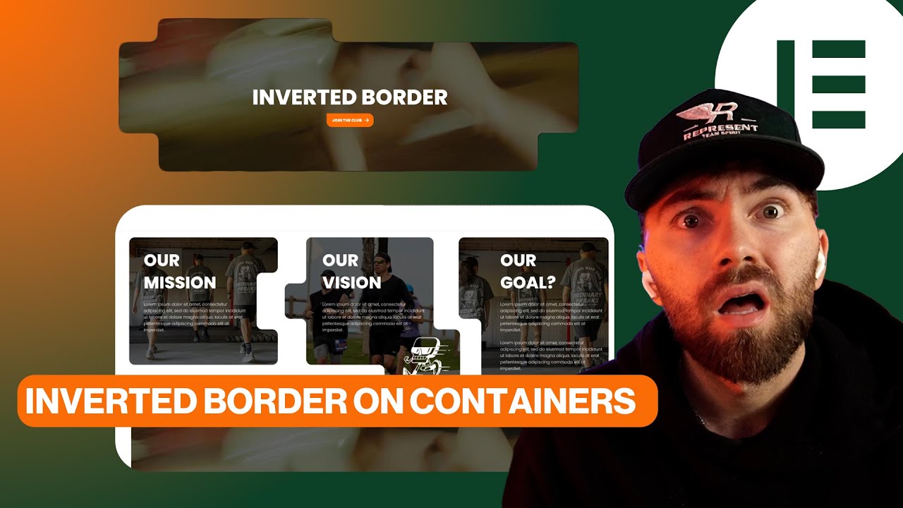 MODERN INVERTED BORDER on CONTAINERS - Elementor WordPress Flexbox Tutorial