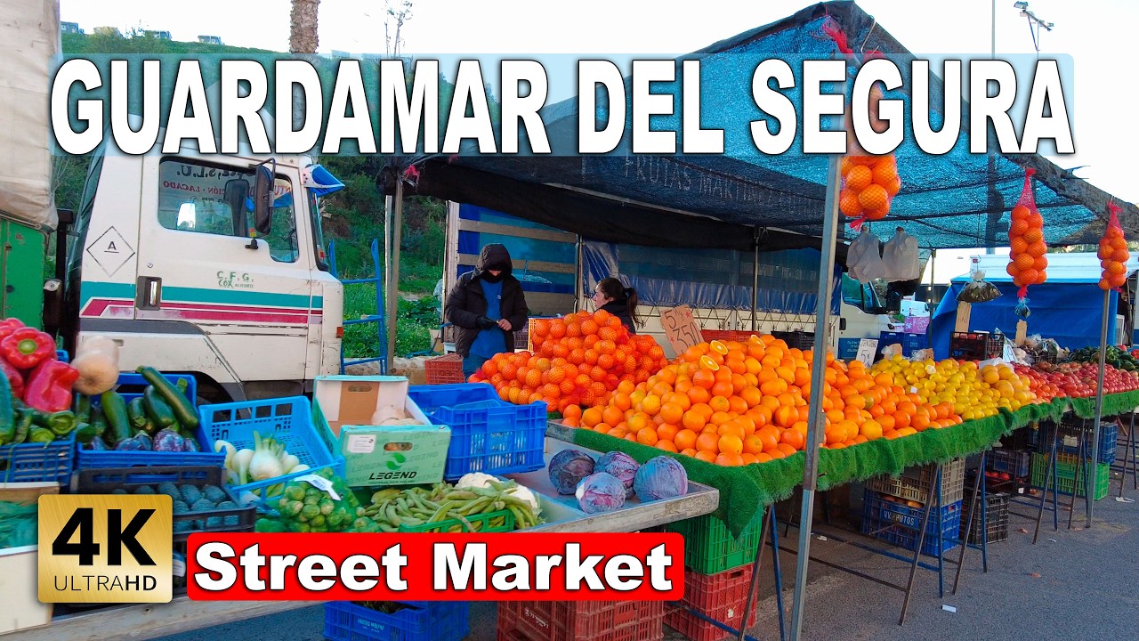 Guardamar Del Segura - Street Market | Costa Blanca - Walking tour 2025 [4k 60fps]