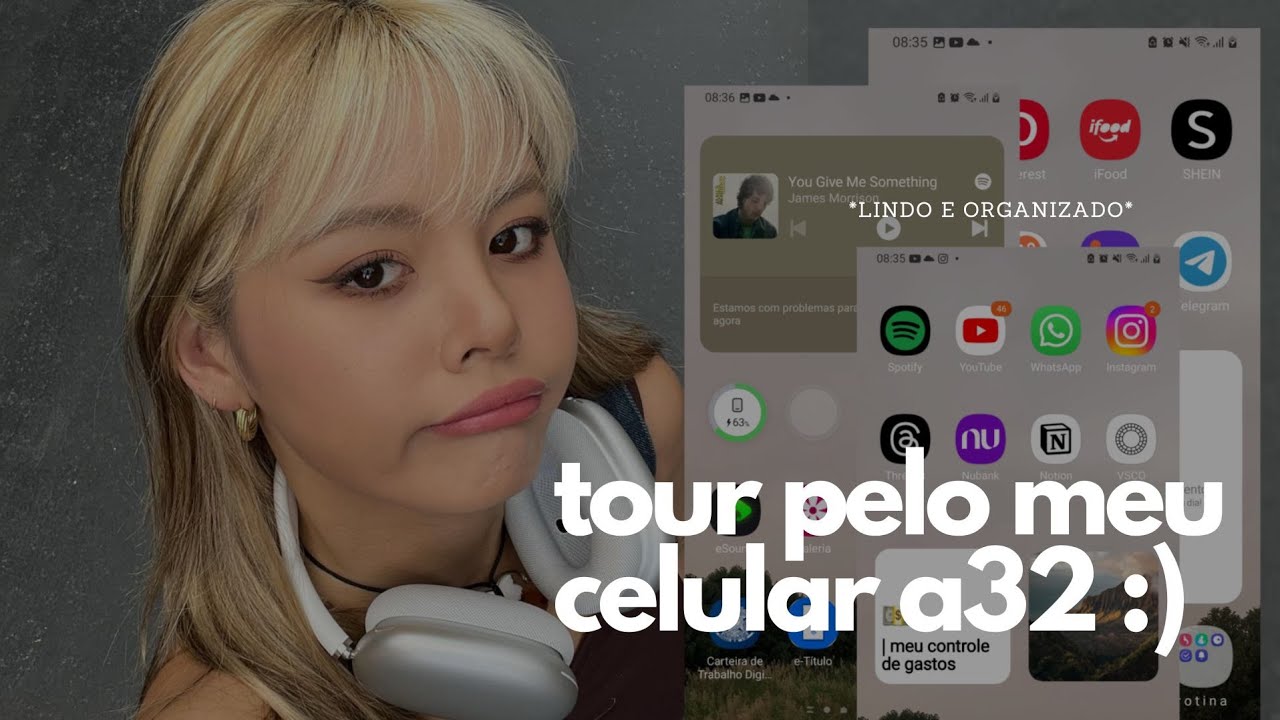 tour pelo meu celular — mostrando meus apps, organização e personalização *samsung A32*