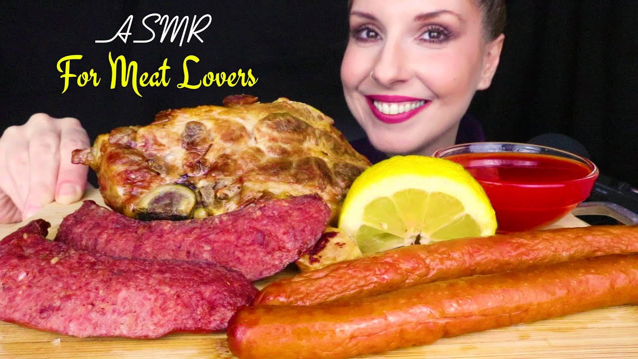 PORK STEAK, SAUSAGES & HOT DOGS 🍖 - FOR MEAT LOVERS | Whispering | ASMR Mukbang | Real Eating Sounds
