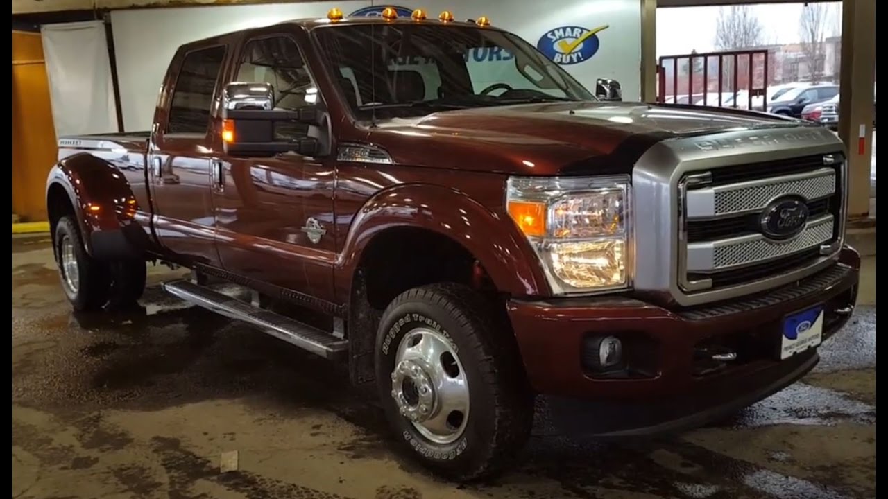 2016 Bronze Ford Super Duty F-350 Dually 4x4 Crew Cab Lariat Platinum Review | Prince George Motors