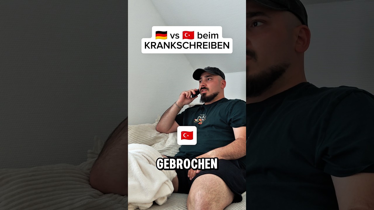 DEUTSCHER vs T&Uuml;RKE beim KRANKSCHREIBEN 😂😅🤣 #shorts #comedy #deutsch #t&uuml;rkei