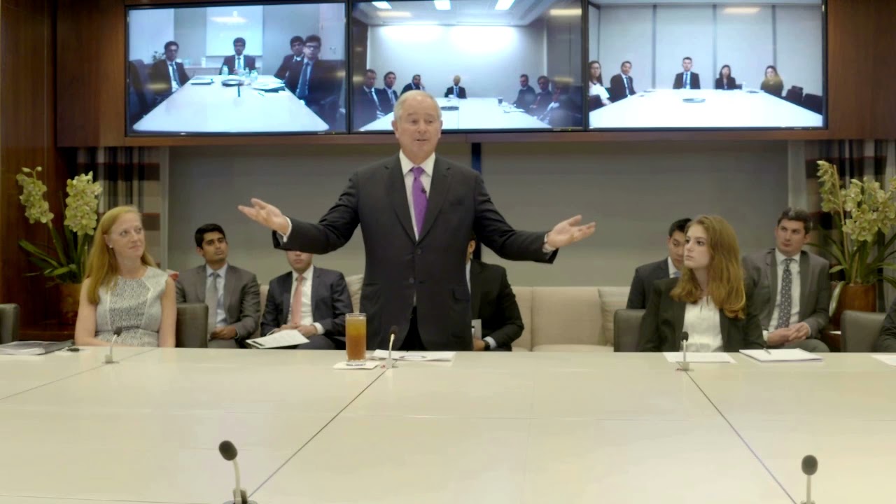 Steve Schwarzman Welcomes Blackstone’s 2017 Analyst Class