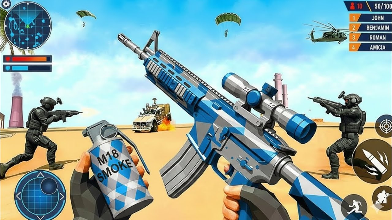 FPS Robot Shooter Strike Anti-Terrorist Shooting🚁🪂 New #2026​ Update  Android GamePlay