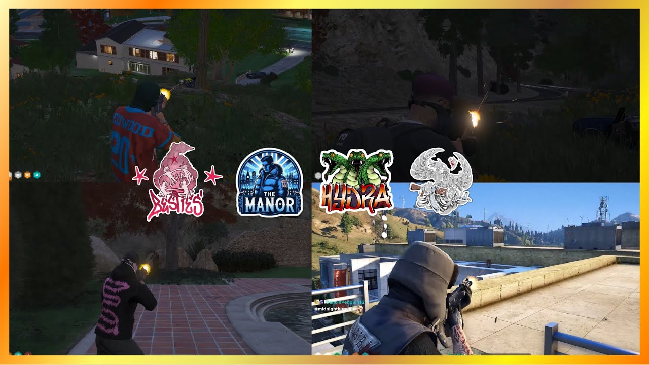 Besties vs Manor vs Hydra vs Habibis | Demolition Derby Bank Truck (17 POVs) | NoPixel 4.0 GTA RP