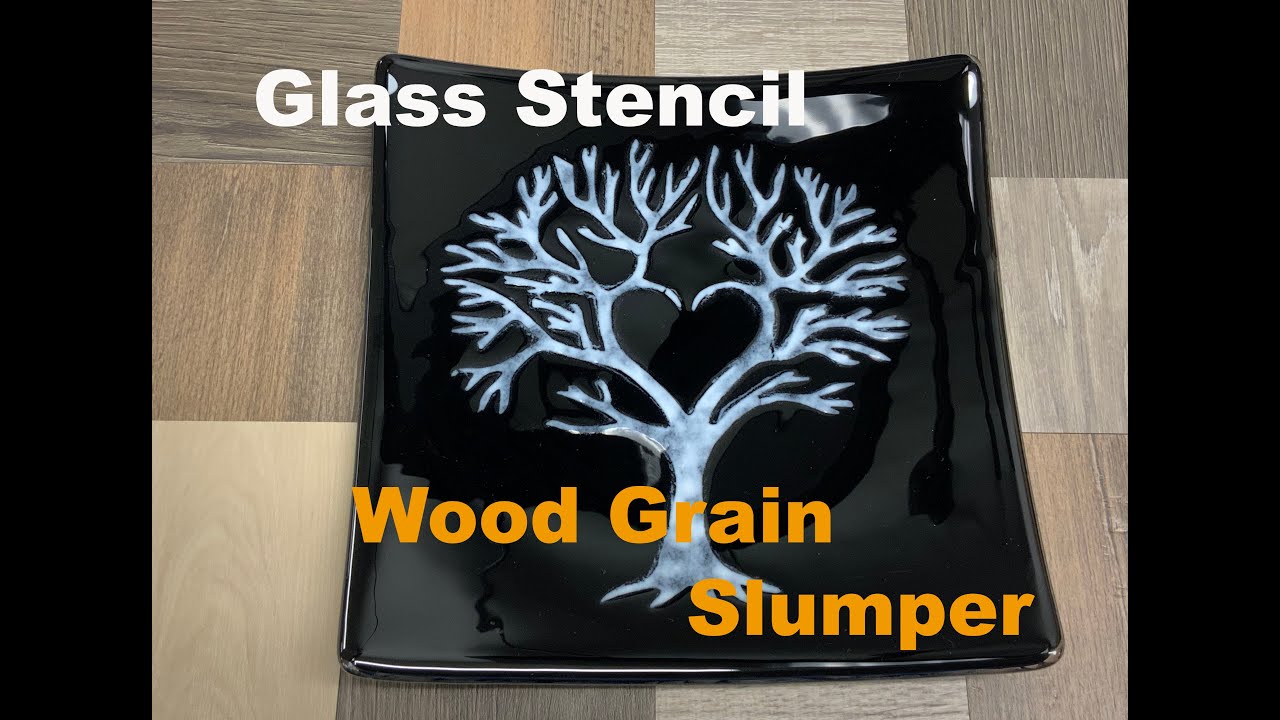 Fused Glass Stencil with Wood Grain Slumping Mold (Tree of Life)