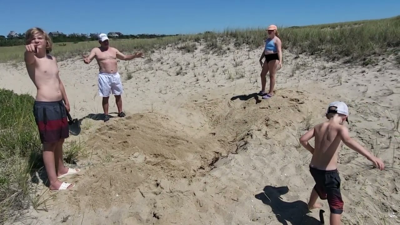 Digging for treasure!!! nantucket 2024. surfside beach