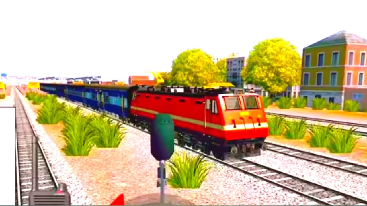 Indian train simulator gameplay || WAP 4 locomotive || train simulator game for Android 