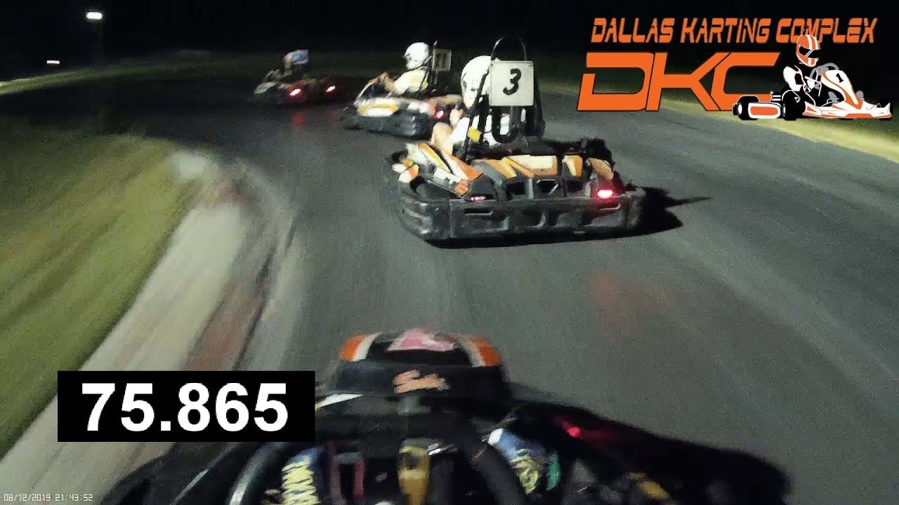 60MPH Racing at Dallas Karting Complex! Highlight Battles, Passes, Fastest Lap Time: 75.865