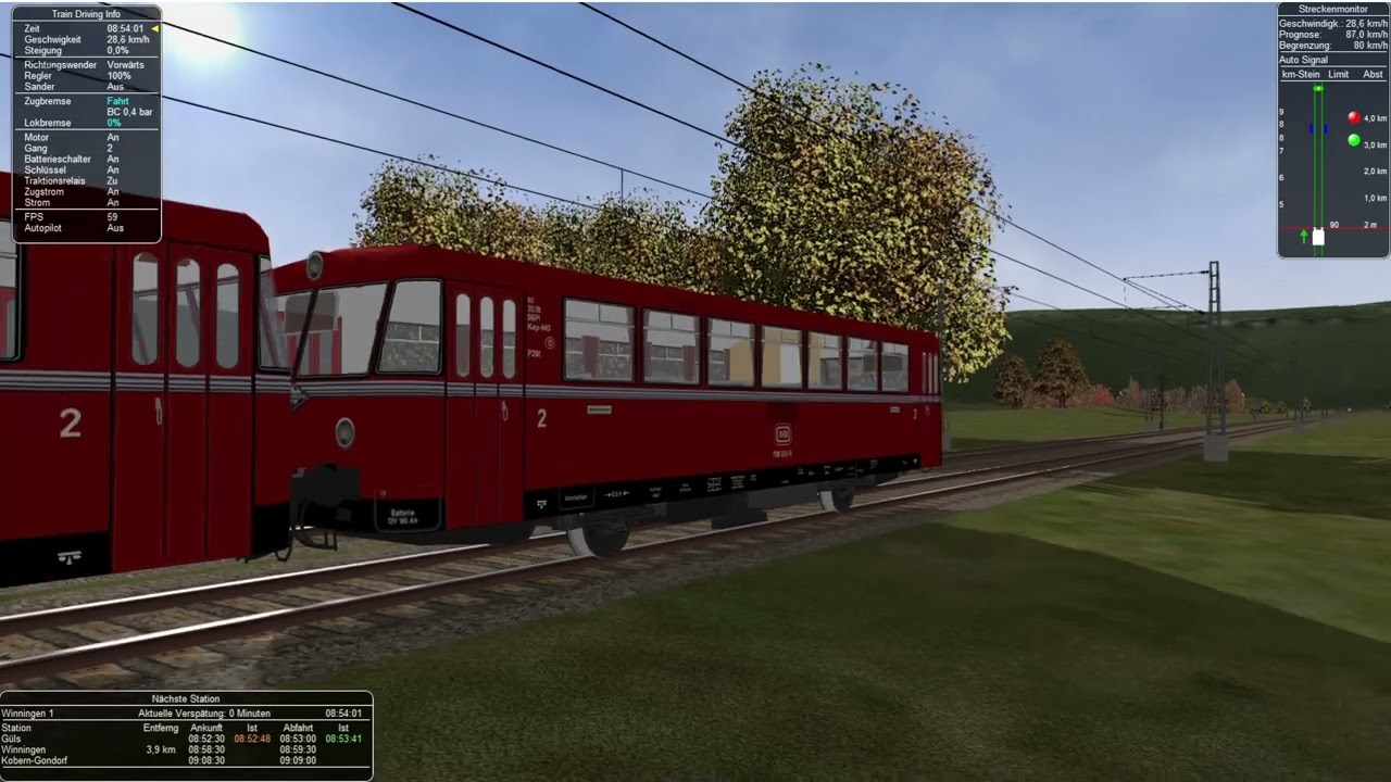 Microsoft Train Simulator Gameplay HD  -  GR  -  Moselbahn  - Nahverkehr 1/7