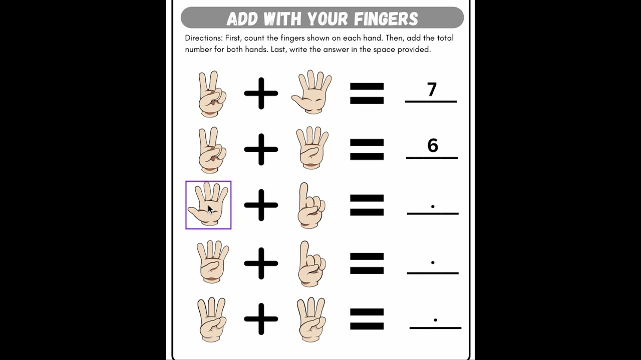 Adding with Our Fingers