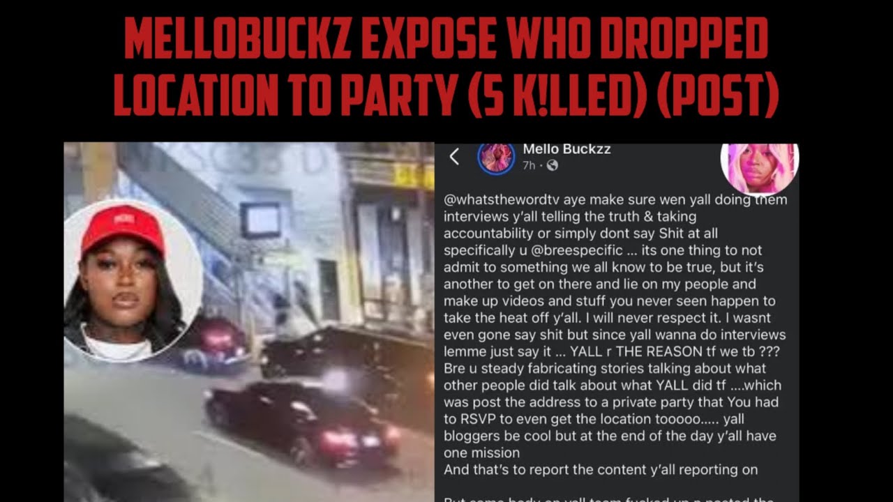 MelloBuckz раскрыли, кто слил местоположение на вечеринку (5 убитых) (Пост)