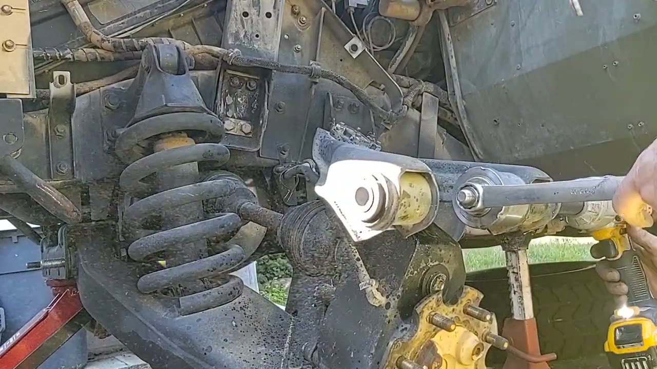 HMMWV upper control arm bushing replacement , M1151 A1.