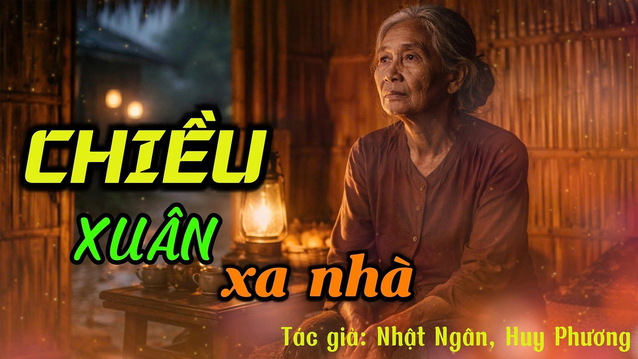 CHIỀU XUÂN XA NHÀ - Lyrics - Nhớ Quê Rơi Nước Mắt | Bản Phối Chậm Buồn Giọng Nam Trầm Ấm