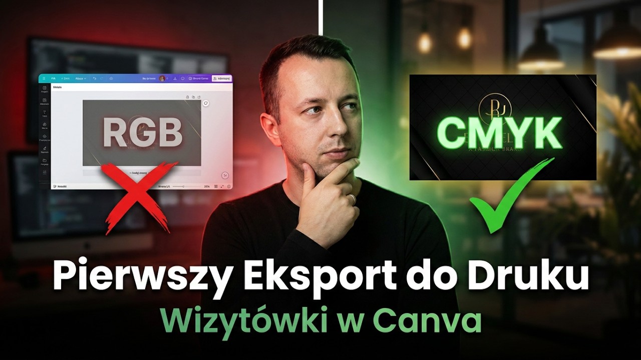 Pierwszy Eksport do Druku Wizytówki w Canva