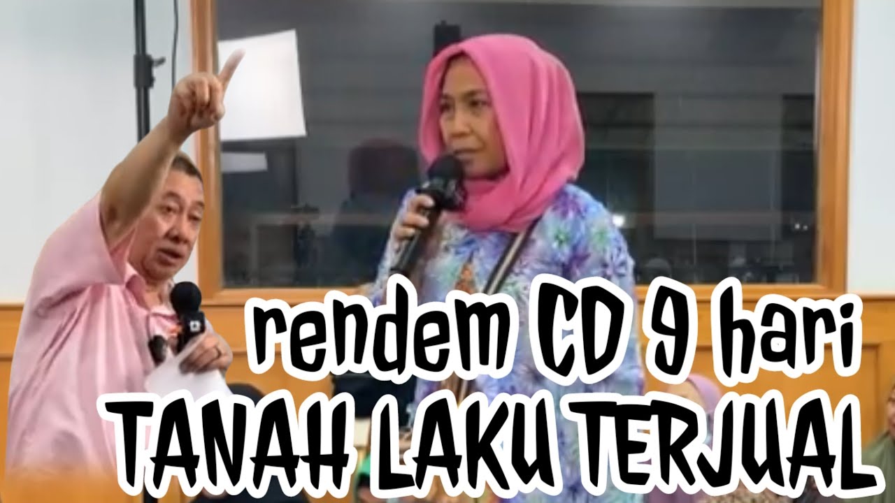 Tanah laku terjual dengan rendeman CD 9 hari