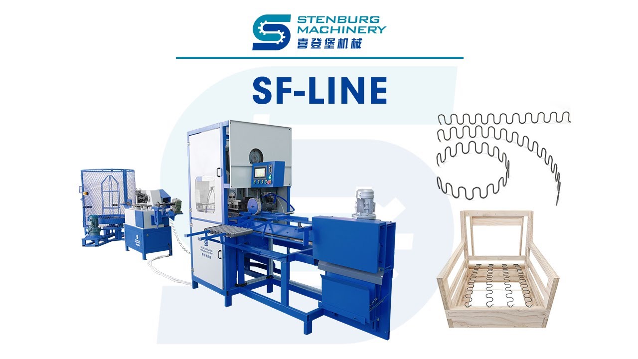 SF -LINE Fully Automatic Sofa Zig-zag Spring Forming Machine