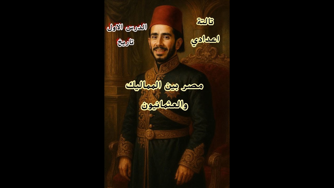 شرح  الدرس الاول - مصر بين المماليك والعثمانيين - جزء اول