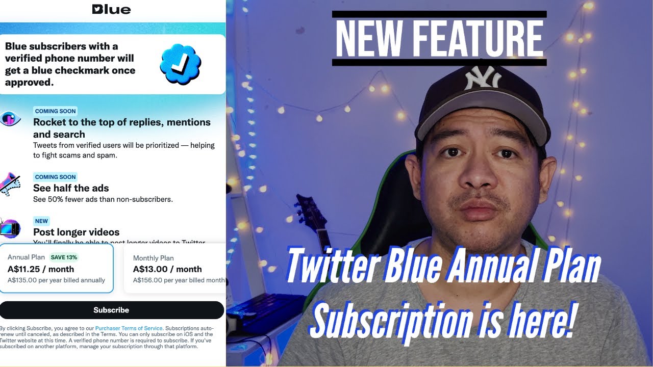 Twitter Blue Annual Subscription is here!